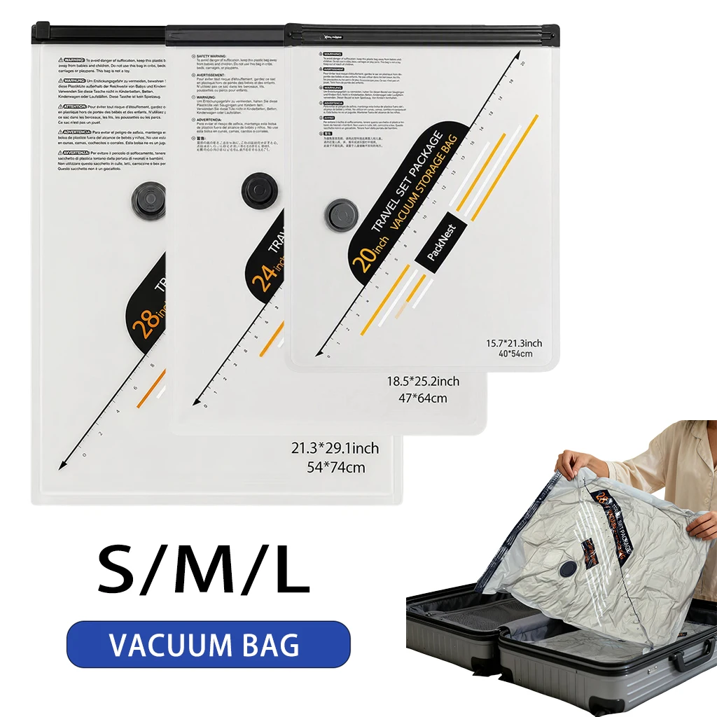 Travel Accessories Essentials - Sacos Compressao Vacuo Resistente Rasgo Kit