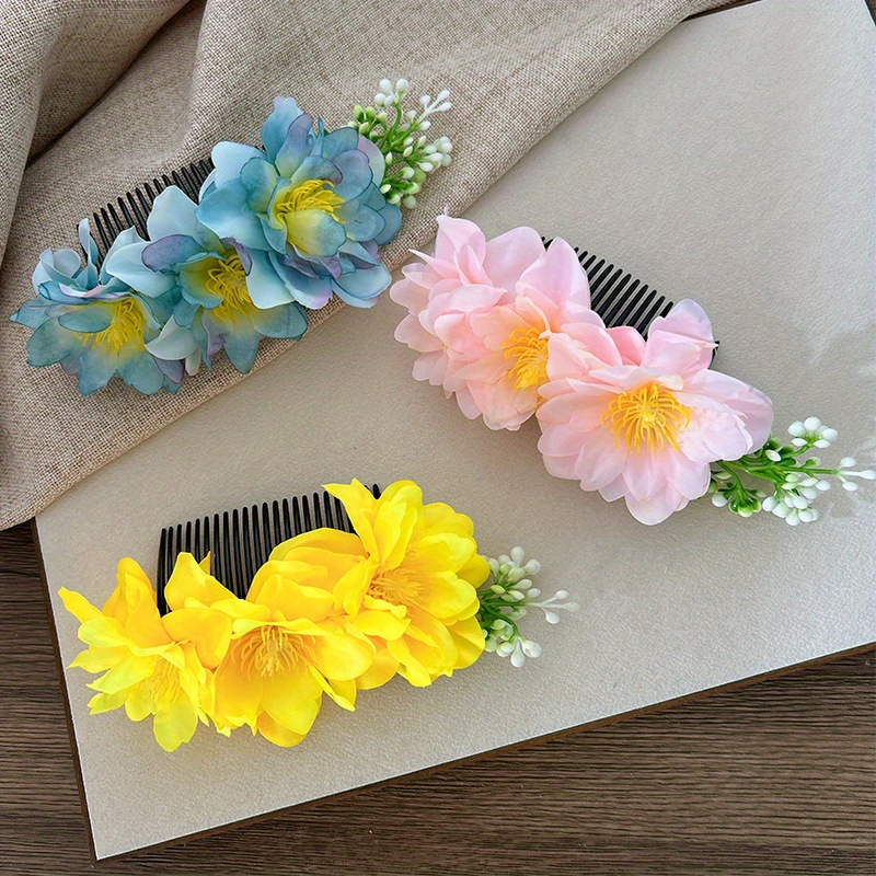 Travel Accessories Bunnings - Pente de cabelo floral puro e