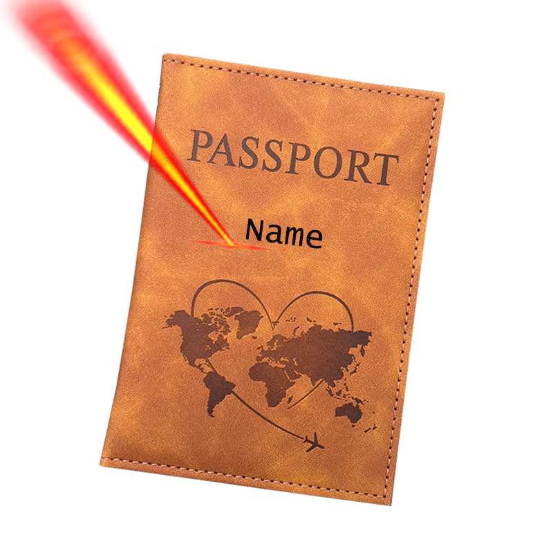 Travel Accessories Gifts For Women - Nome personalizado porta-passaporte carteira de viagem