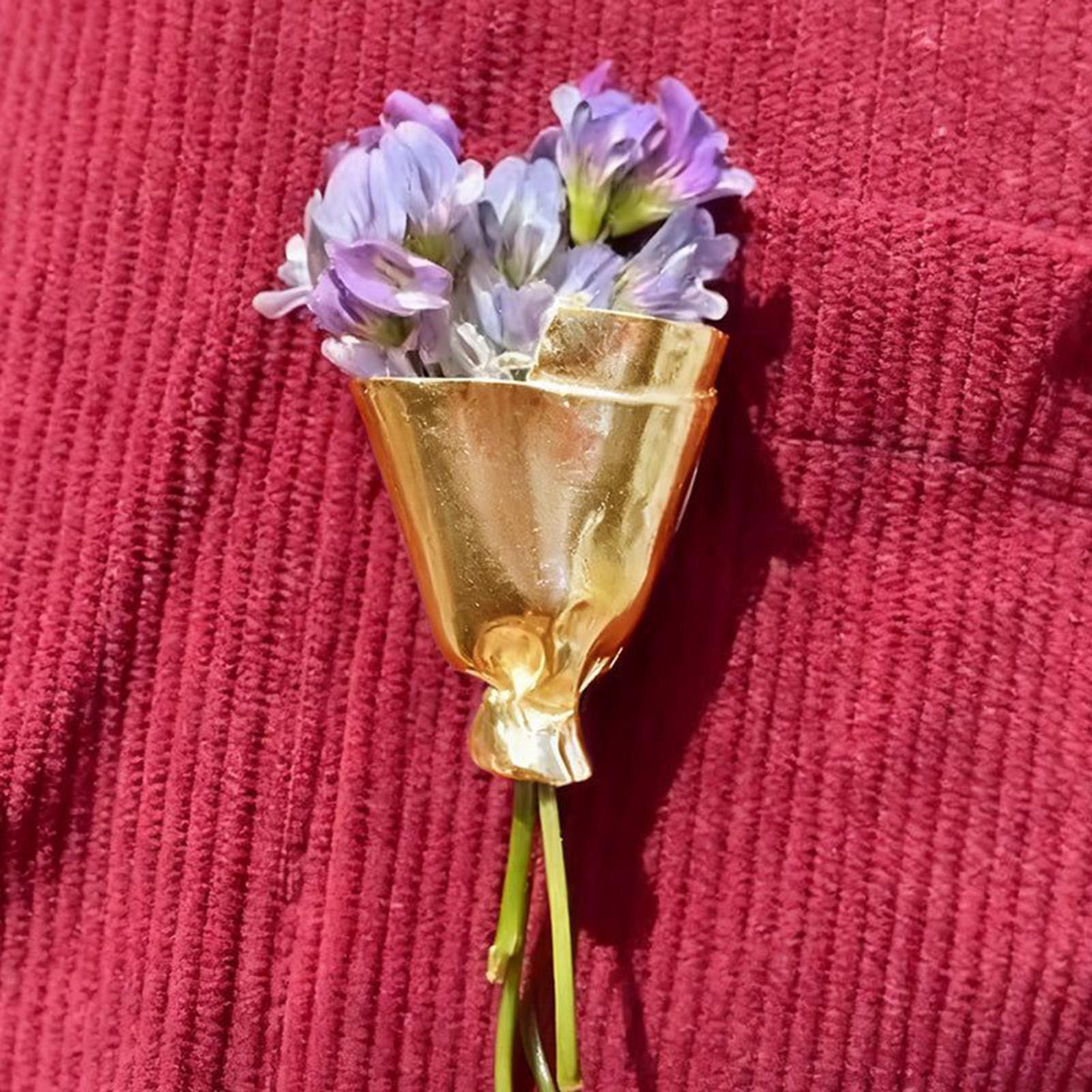 Travel Accessories India - Broche de Flor Feminino Elegante para