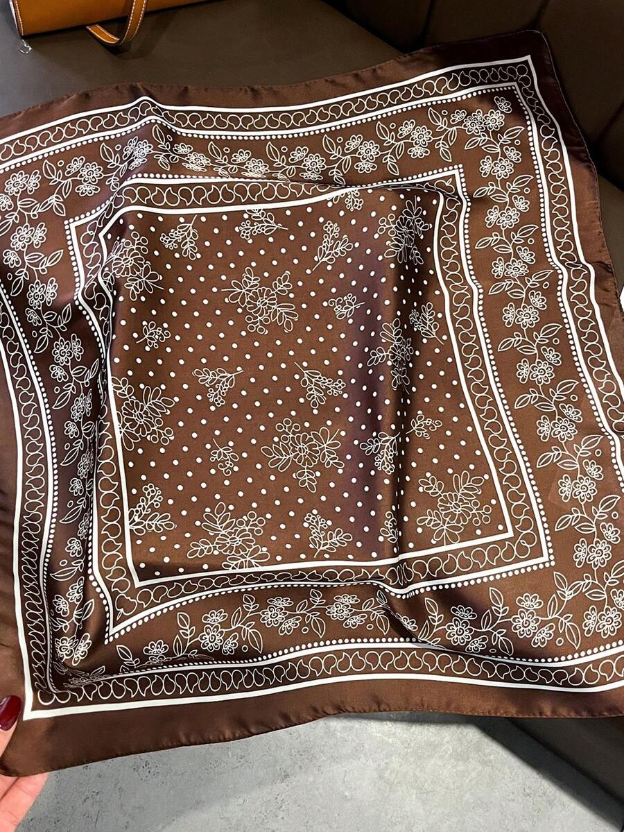 1pc Lenço Floral Laranja Novo  - Travel Accessories Essentials avaliação e preço